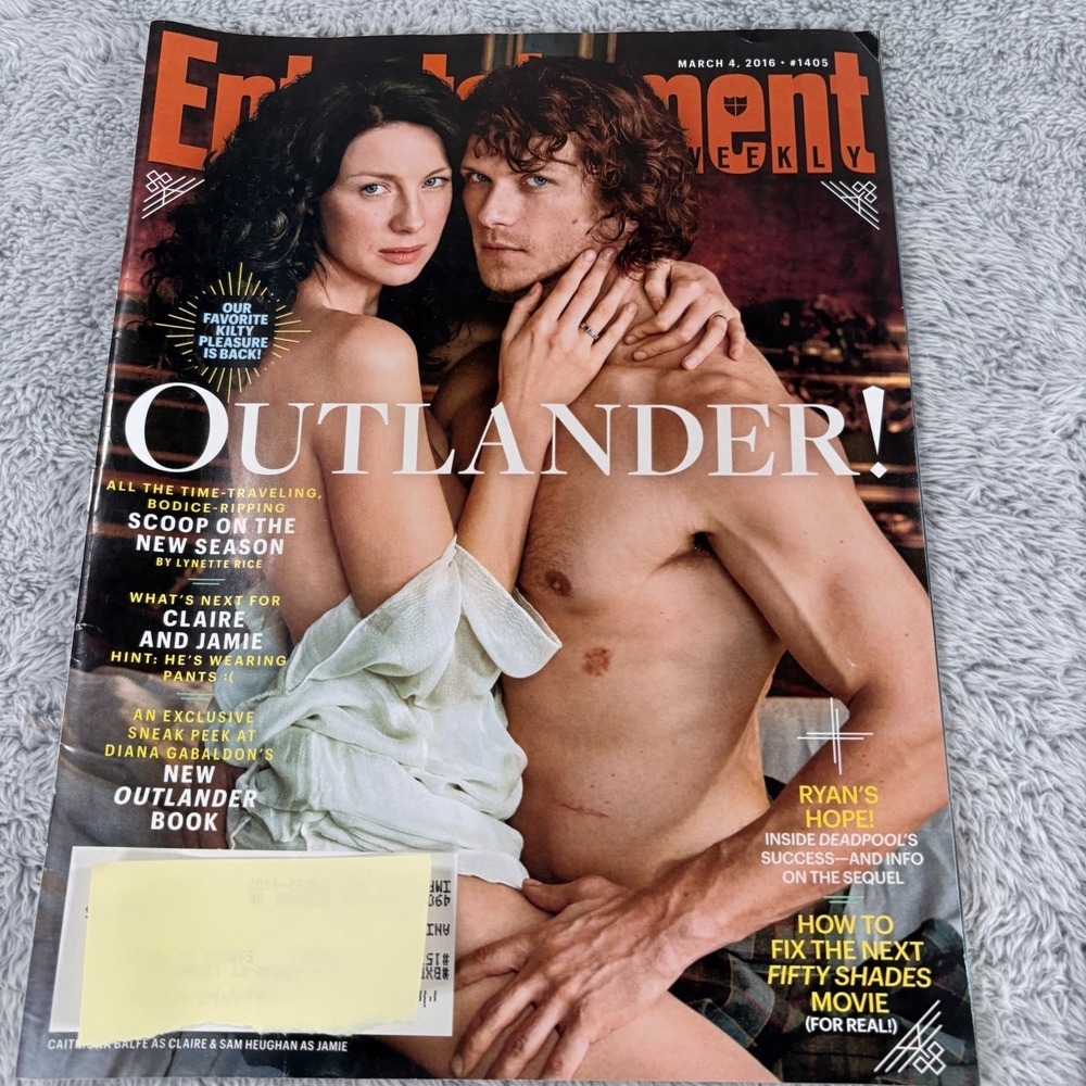 Entertainment Weekly OUTLANDER Sam Heughan Caitriona Balfe MAR 2016 & OCT 2016 - Picture 2 of 5